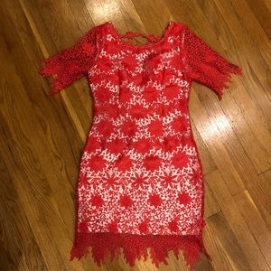 Lace sheath dress